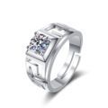 Korean Style Cross border Accessories Men's Full Diamond Fashion Ring, Large Open Mouth Men's Ring