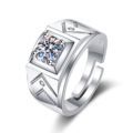 Korean Style Cross border Accessories Men's Full Diamond Fashion Ring, Large Open Mouth Men's Ring