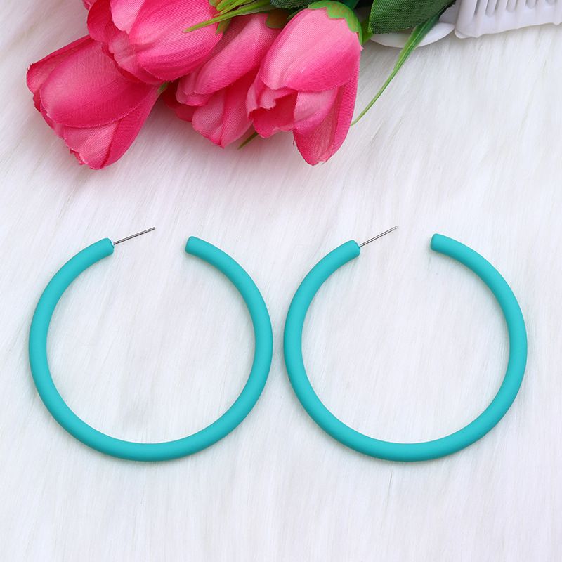 ose Story Same Style Large C Circle Earrings Acrylic Earrings Highlight Earrings Female Fashion Personality Earrings