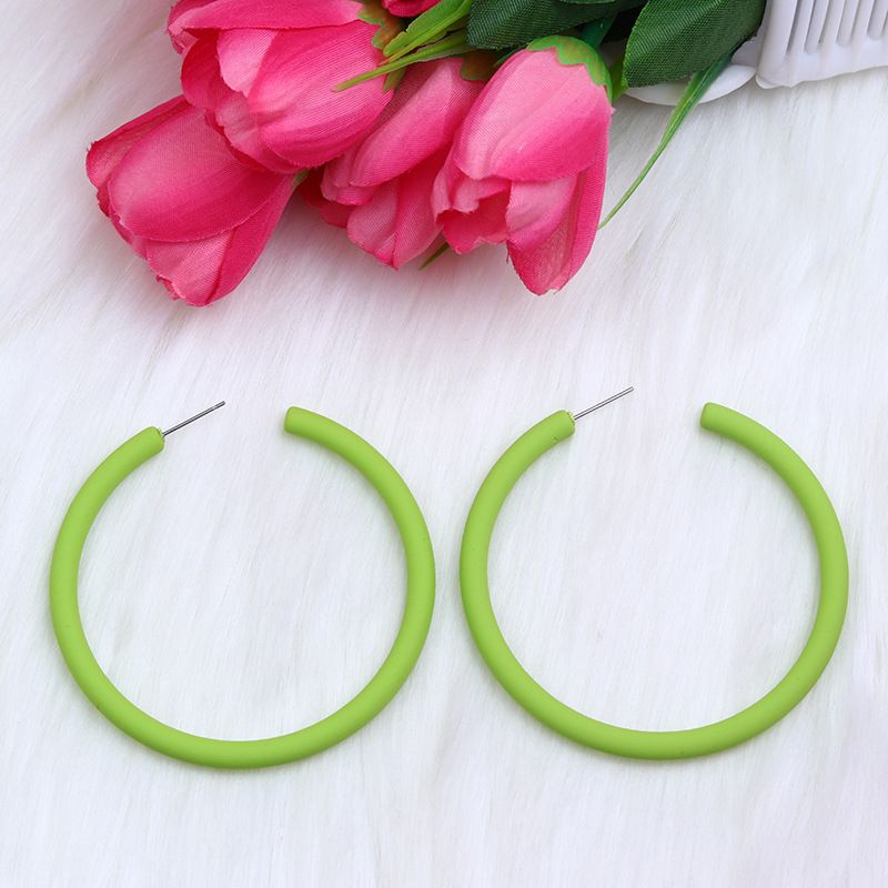ose Story Same Style Large C Circle Earrings Acrylic Earrings Highlight Earrings Female Fashion Personality Earrings