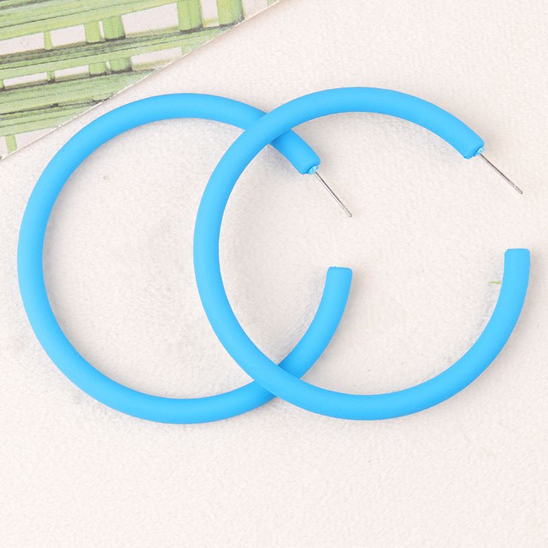 ose Story Same Style Large C Circle Earrings Acrylic Earrings Highlight Earrings Female Fashion Personality Earrings