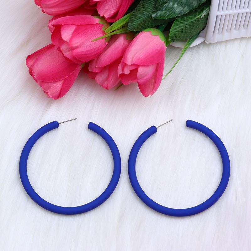 ose Story Same Style Large C Circle Earrings Acrylic Earrings Highlight Earrings Female Fashion Personality Earrings