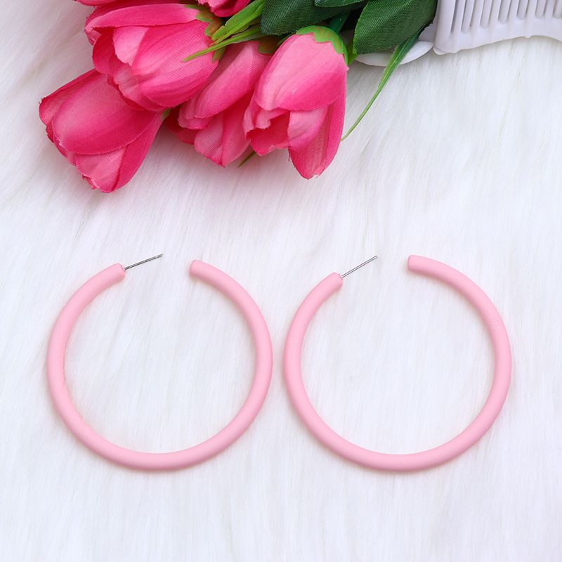 ose Story Same Style Large C Circle Earrings Acrylic Earrings Highlight Earrings Female Fashion Personality Earrings
