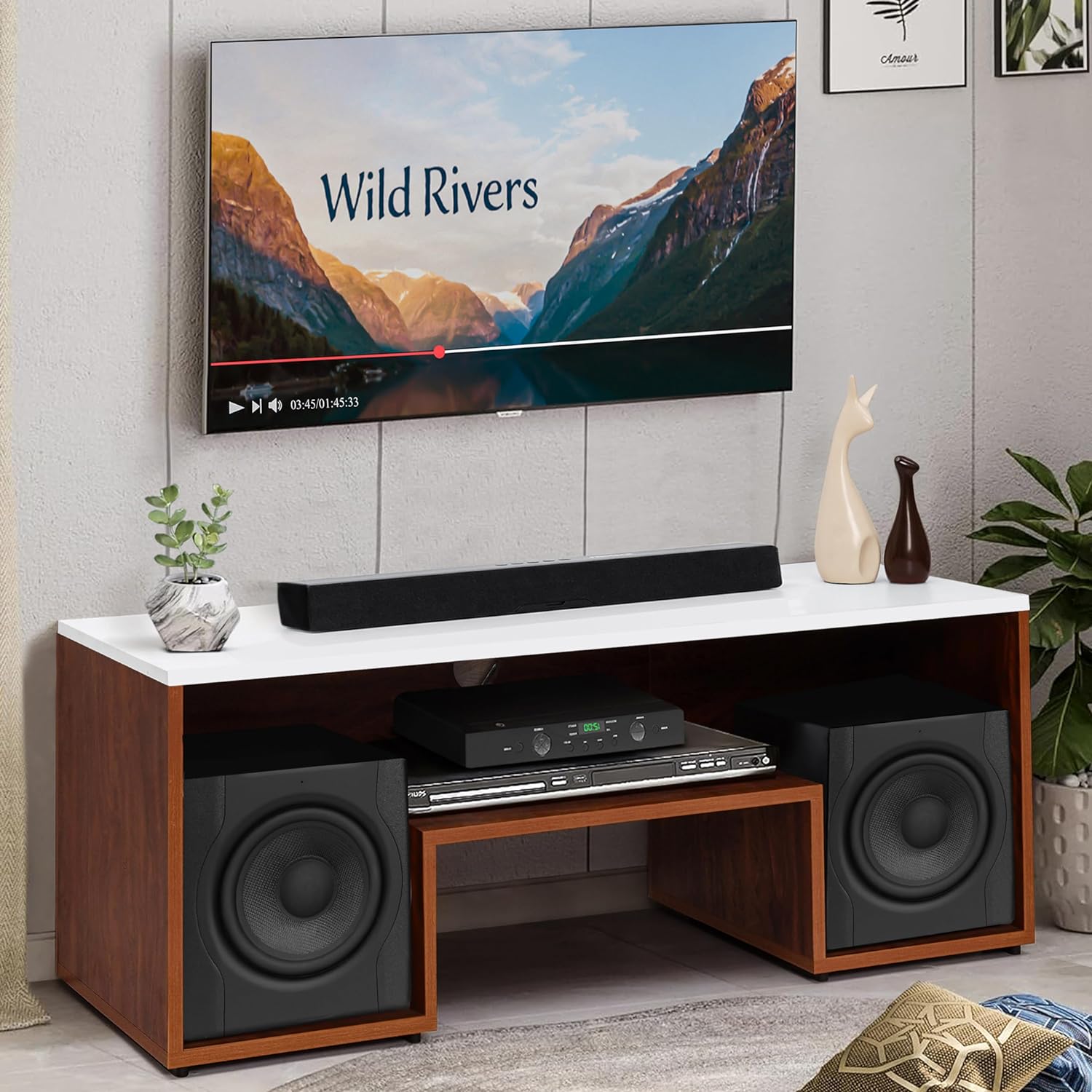 Ohio Wooden Tv Stand 4ft