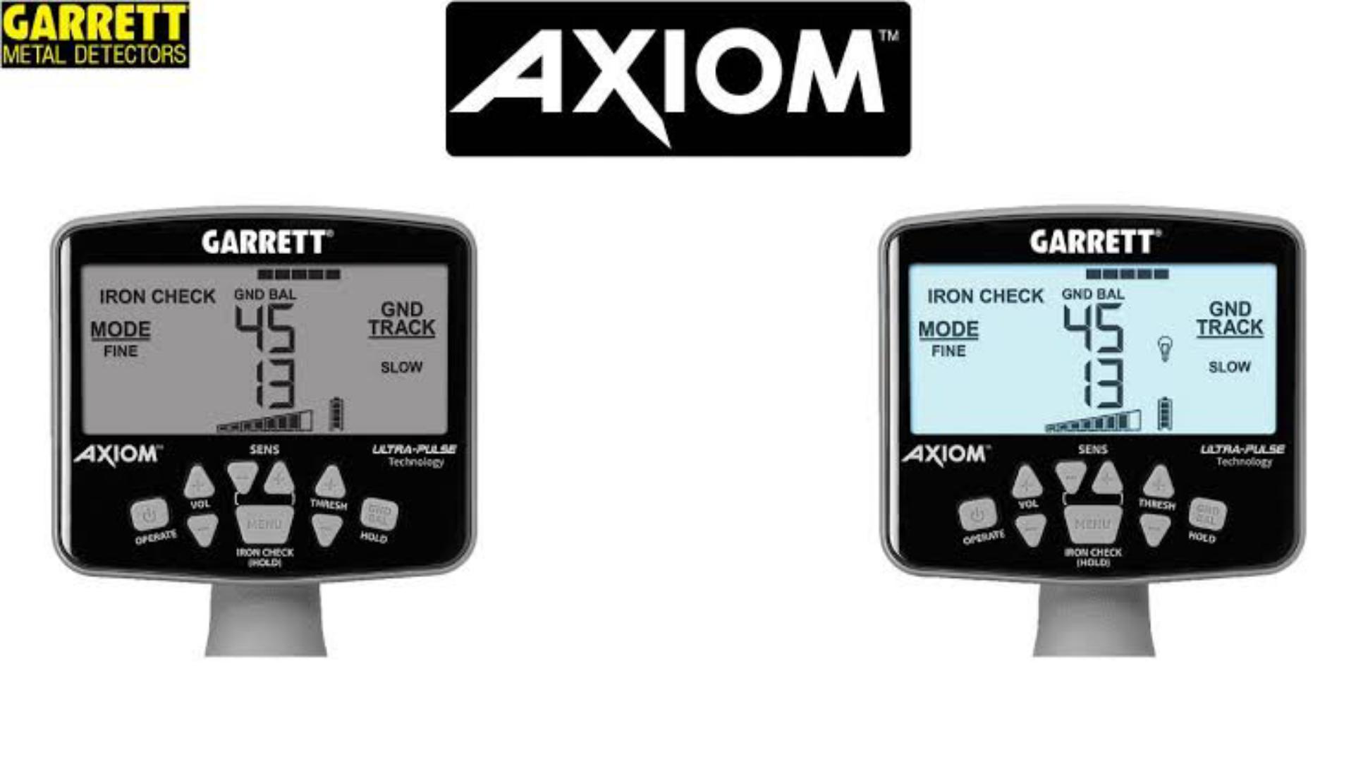 Garrett Axiom Gold Detector with Pulse Induction technology for the tiniest as well as big nuggets in the most difficult soils. When you choose Axiom Lite, you forgo the 13" coil and headphones.