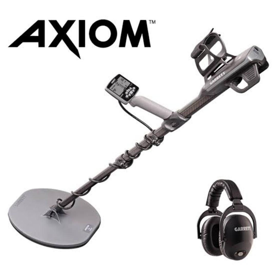 Garrett Axiom Gold Detector with Pulse Induction technology for the tiniest as well as big nuggets in the most difficult soils. When you choose Axiom Lite, you forgo the 13" coil and headphones.