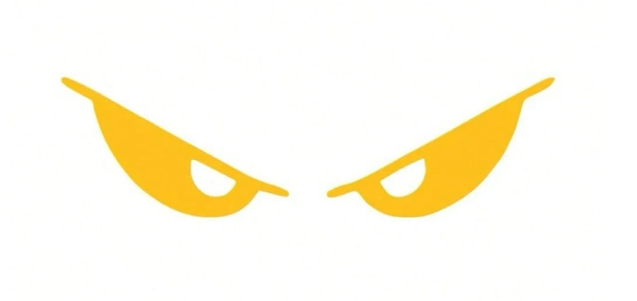 2pc Angry Eyes Car Sticker - Waterproof Vinyl Decal For Bumper Side Mirror Hood - Funny Car Decoration Kenya