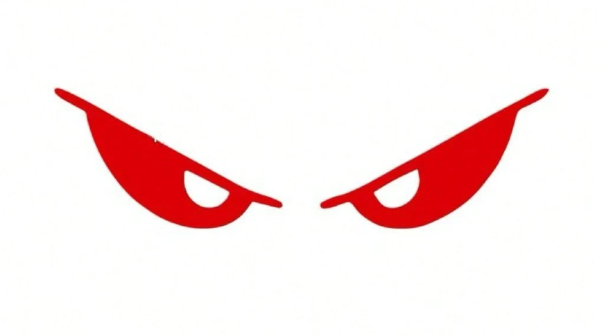 2pc Angry Eyes Car Sticker - Waterproof Vinyl Decal For Bumper Side Mirror Hood - Funny Car Decoration Kenya