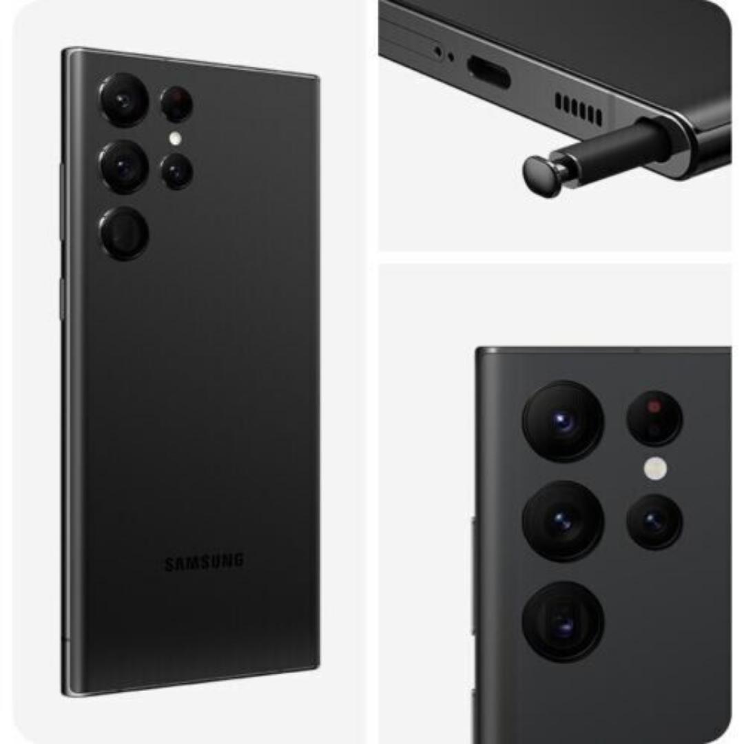 Brand New Samsung Galaxy S22 Ultra 256/12GB RAM - 6.8'' Dynamic AMOLED Display, Dual SIM, 108MP Camera, 5000mAh Battery, 5G Smartphone -Black/Burgandy