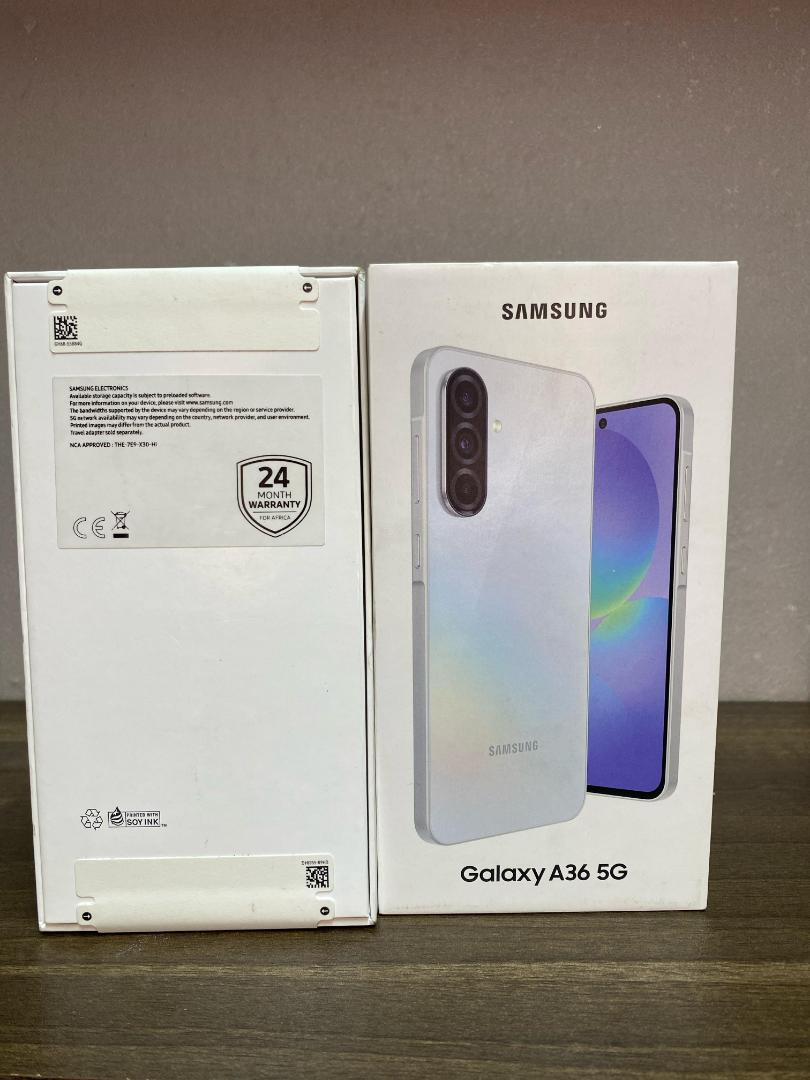 BRANDNEW Samsung Galaxy A36 5G..2yrs Warr. 256/8GB RAM 6.7" 120Hz AMOLED Display 50MP Triple Camera Android 15 Snapdragon 6 Gen 3 45W 5000mAh IP67 Dust Water Resistant Type-C Charge Smart Phones phone