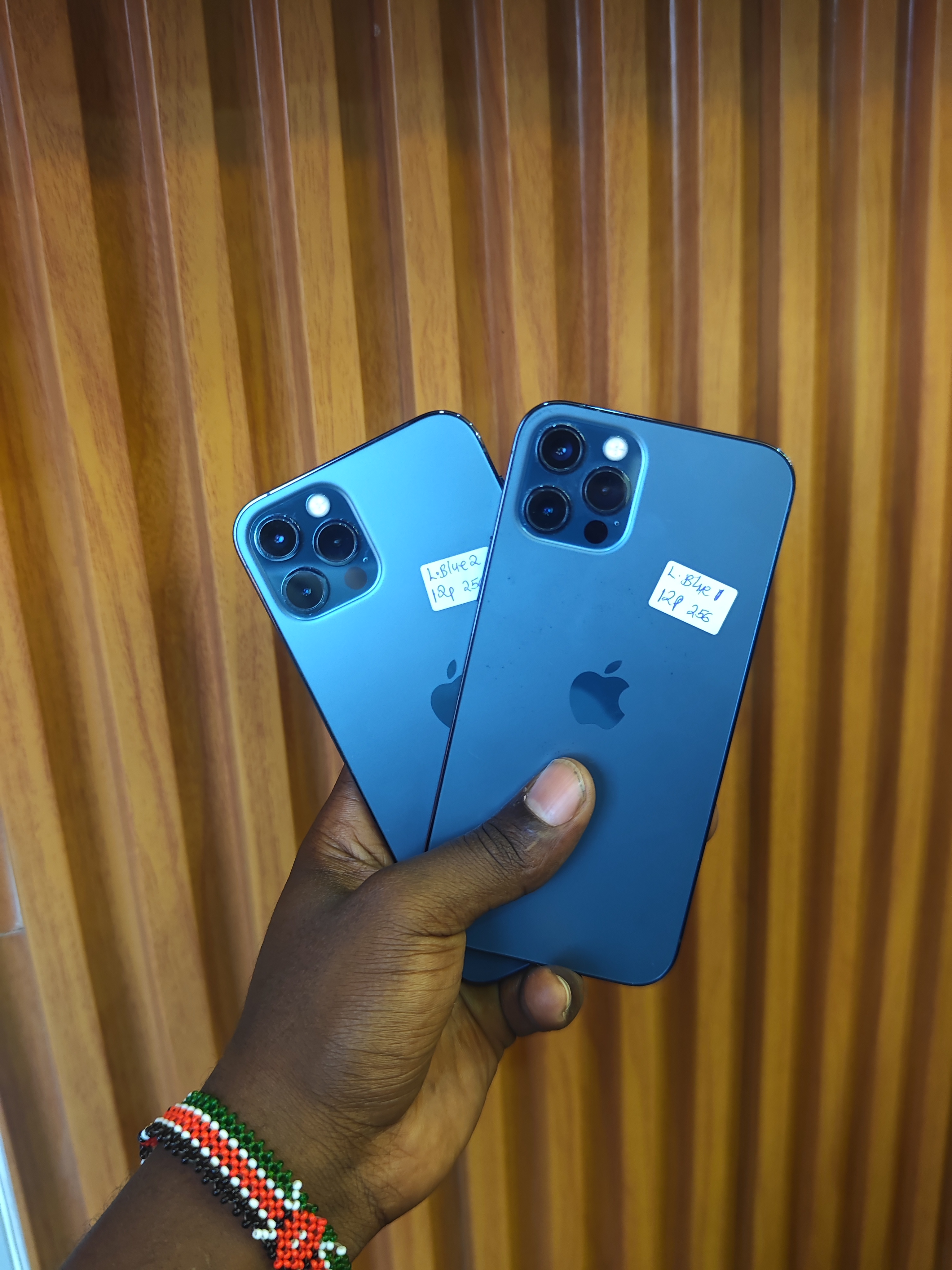 Super Clean Refurbished Apple iPhone 12PRO 256GB 12MP Rear camera Li-Ion 3110 mAh, 🔋92%+, Smart Phones Face ID Sparking Pacific Blue color