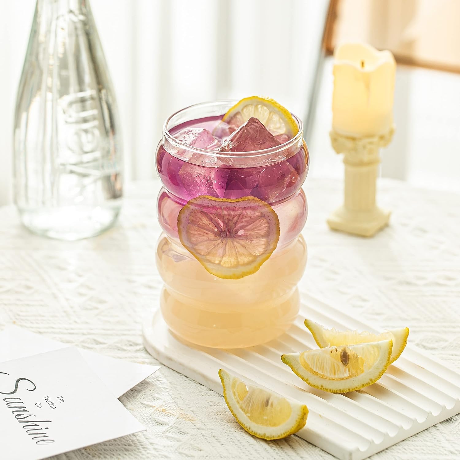 Ripple Drinking Glasses Cup Cocktail Glass 500ml