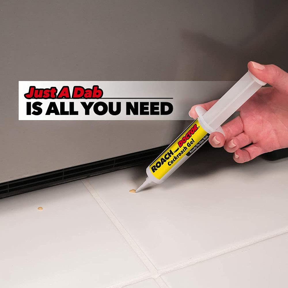 Roach Doctor Cockroach Gel Ready-to-Use Cockroach Gel Bait - Outdoor & Indoor Roach Killer with Syringe Applicator