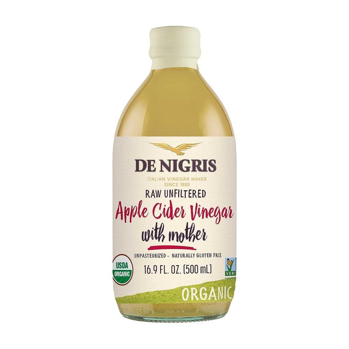 De Nigris Organic Raw Unfiltered Apple Cider Vinegar With Mother 16oz.