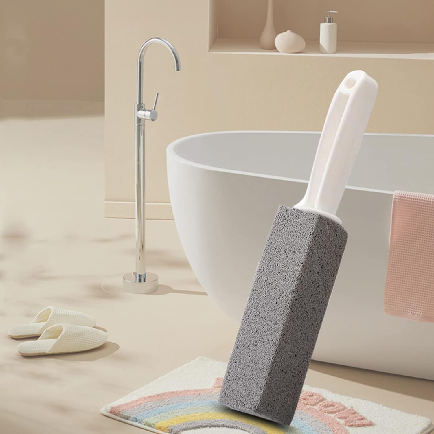 Pumice Stone Toilet Bowl Cleaner, Pumice Stone for Toilet Cleaning, Toilet Pumice Stone with Handle