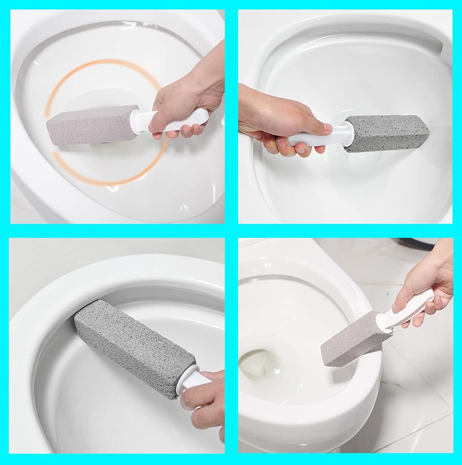 Pumice Stone Toilet Bowl Cleaner, Pumice Stone for Toilet Cleaning, Toilet Pumice Stone with Handle