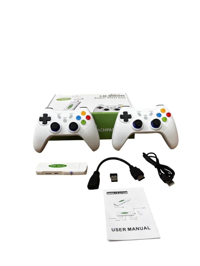 MA-18 Retro Gaming Console with 3D 4K Ultra HD Game Stick, 2.4G Wireless Controller, 32000+ Games, 10 Emulators,