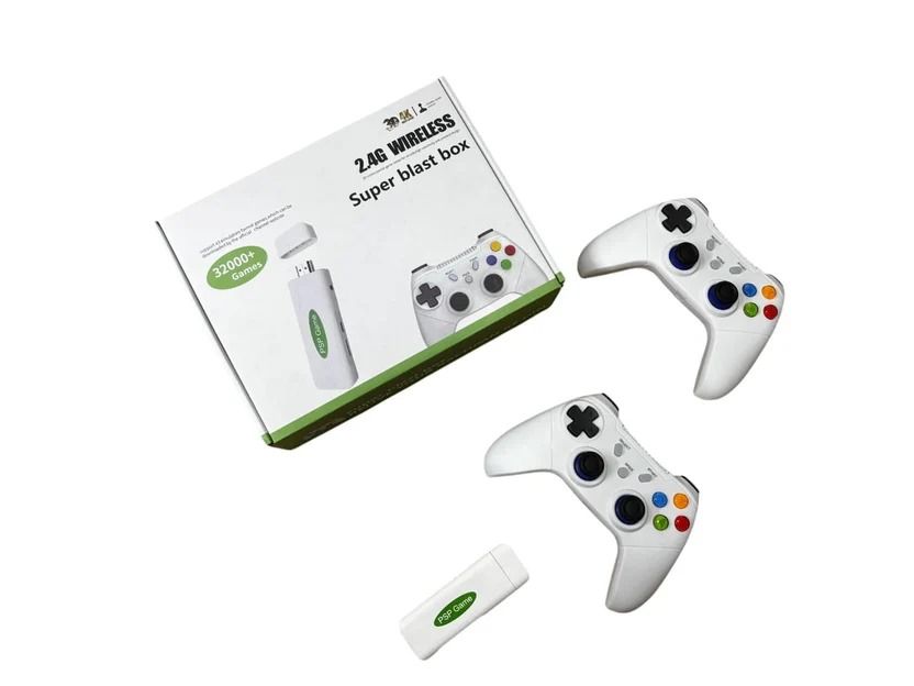 MA-18 Retro Gaming Console with 3D 4K Ultra HD Game Stick, 2.4G Wireless Controller, 32000+ Games, 10 Emulators,