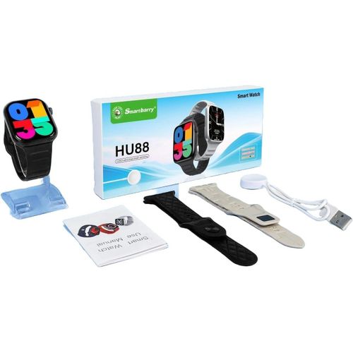 Ladies White Smartwatch HU88 – Fitness Smartwatch With Double Strap, Bluetooth Music & Calls, Waterproof, GPS, Sleep & Step Tracking