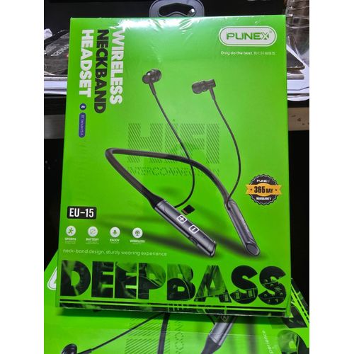 Punex EU-15 Wireless Neckband Headset – Deep Bass & HiFi Sound