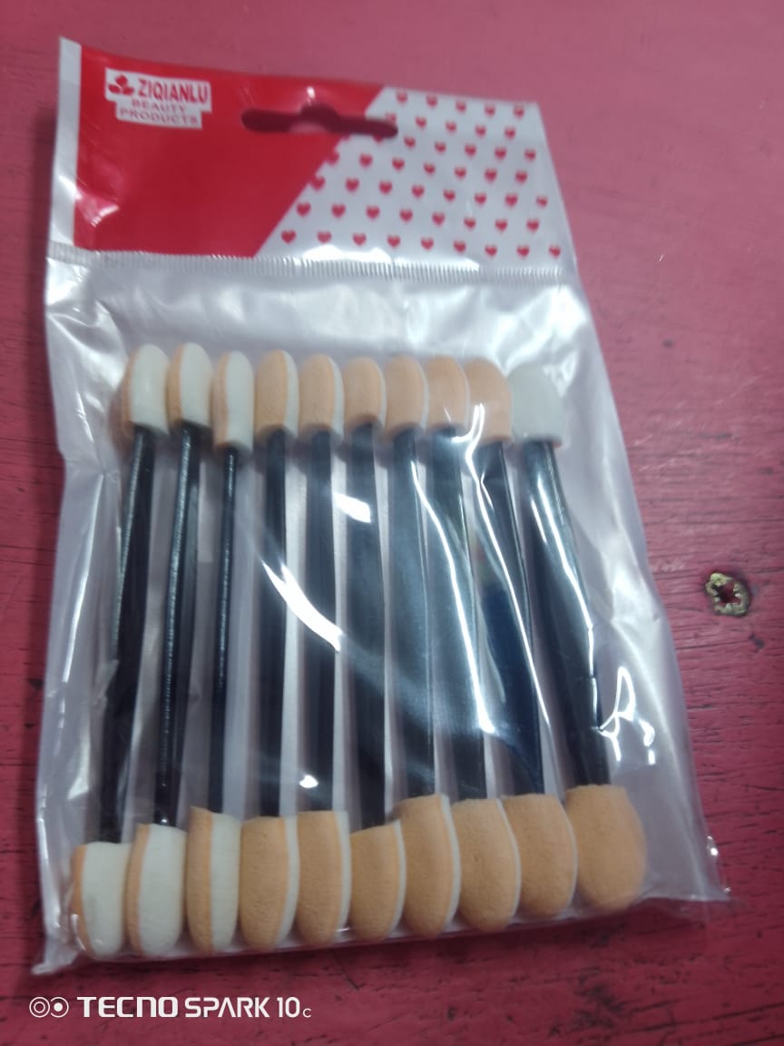 10Pcs Women Makeup Eye Shadow Eyeliner Brush Sponge Applicators Cosmetics Tool