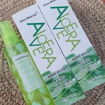 Kiss Beauty Aloe Vera Makeup Fix Spray Setting With Vitamin E Aloe Vera Extracts Locks in Make Up For A Silky Smooth Apperance Mega - Moisturizing Setting Spray