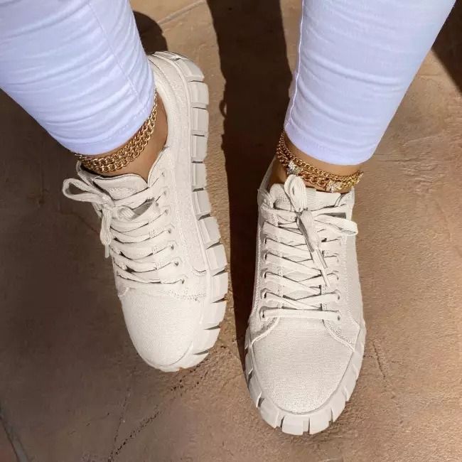 Africa's new cross-border large size foreign trade shoes women's thick sole lace-up casual flat shoes women's shoes Korean version of fashion couple shoes wholesale