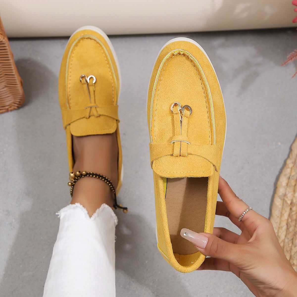 Africa new women Amazon foreign trade explosion 2023 autumn new fashion single shoes all flat comfortable loafers casual shoes women