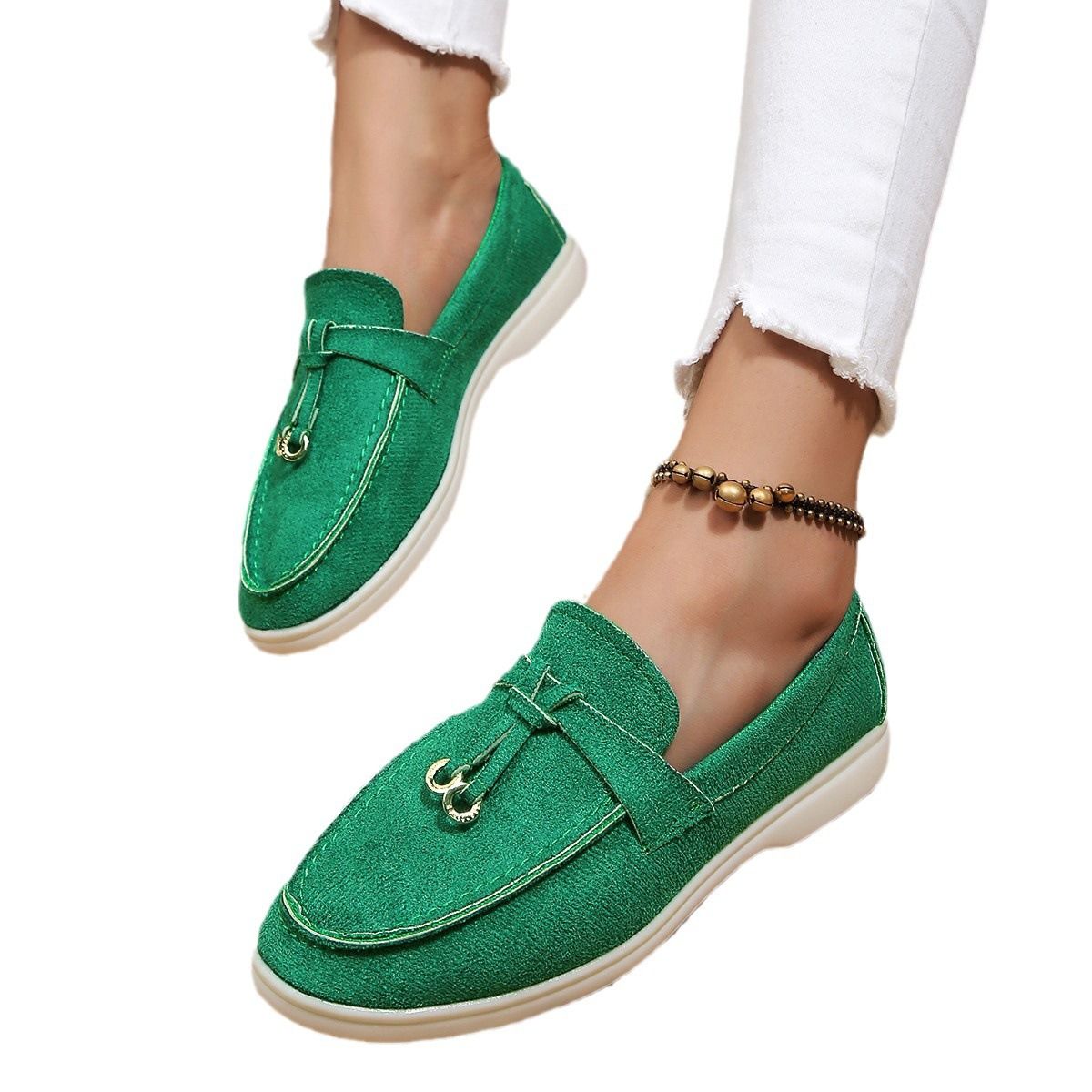 Africa new women Amazon foreign trade explosion 2023 autumn new fashion single shoes all flat comfortable loafers casual shoes women