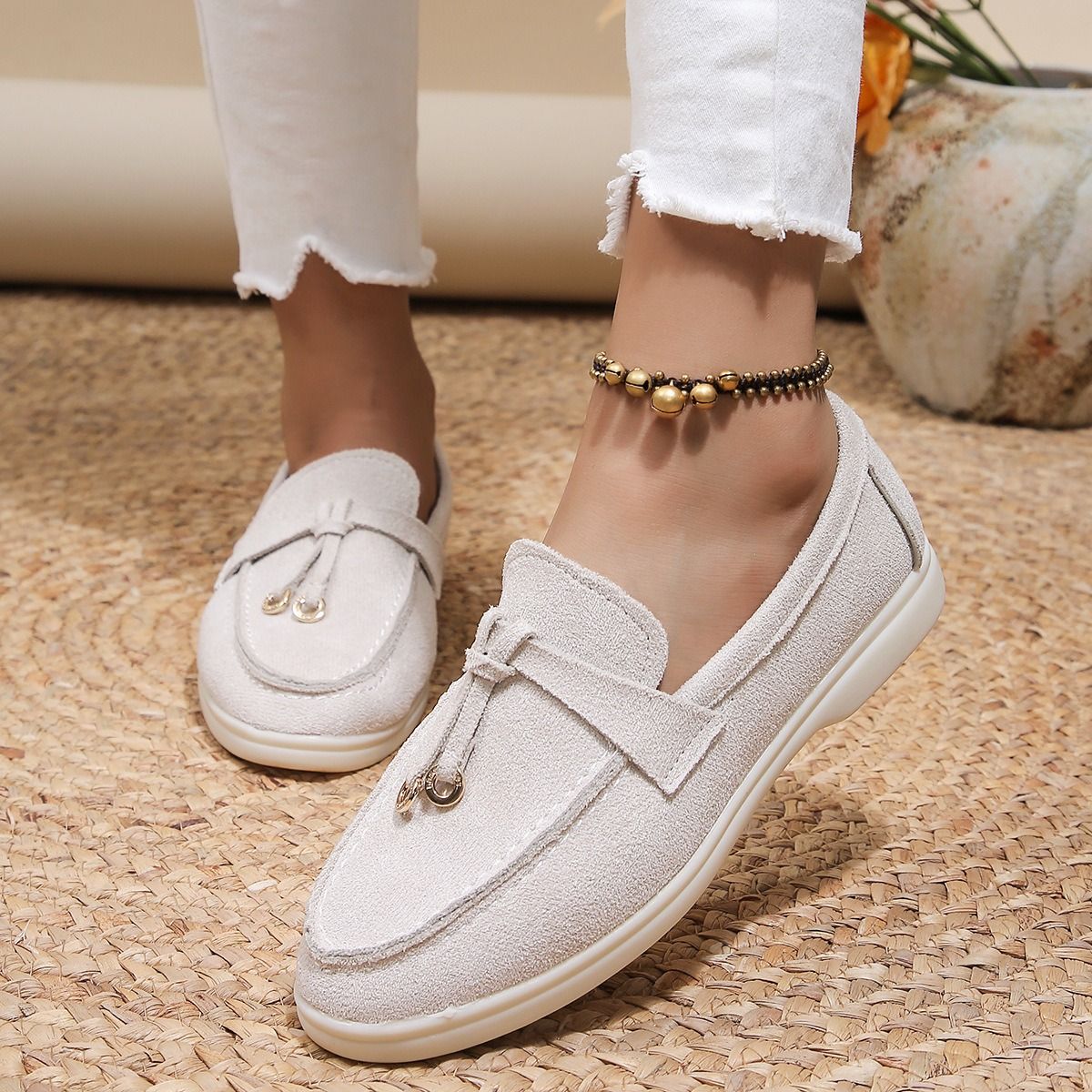 Africa new women Amazon foreign trade explosion 2023 autumn new fashion single shoes all flat comfortable loafers casual shoes women