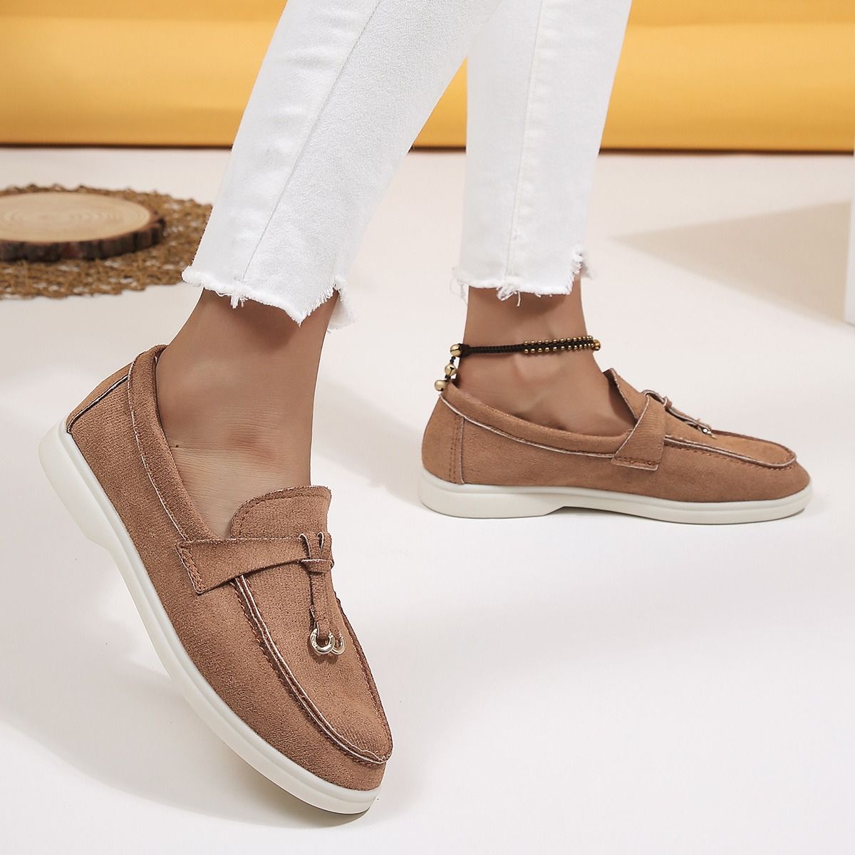 Africa new women Amazon foreign trade explosion 2023 autumn new fashion single shoes all flat comfortable loafers casual shoes women