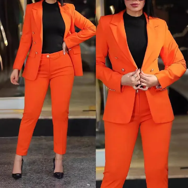 2024 Africa new women new fashion casual professional women's suit set temperament elegant conventional sleeve women's suit set