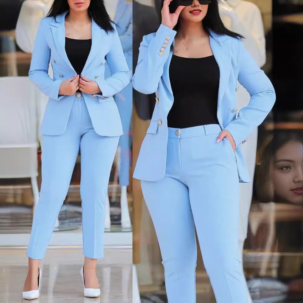2024 Africa new women new fashion casual professional women's suit set temperament elegant conventional sleeve women's suit set