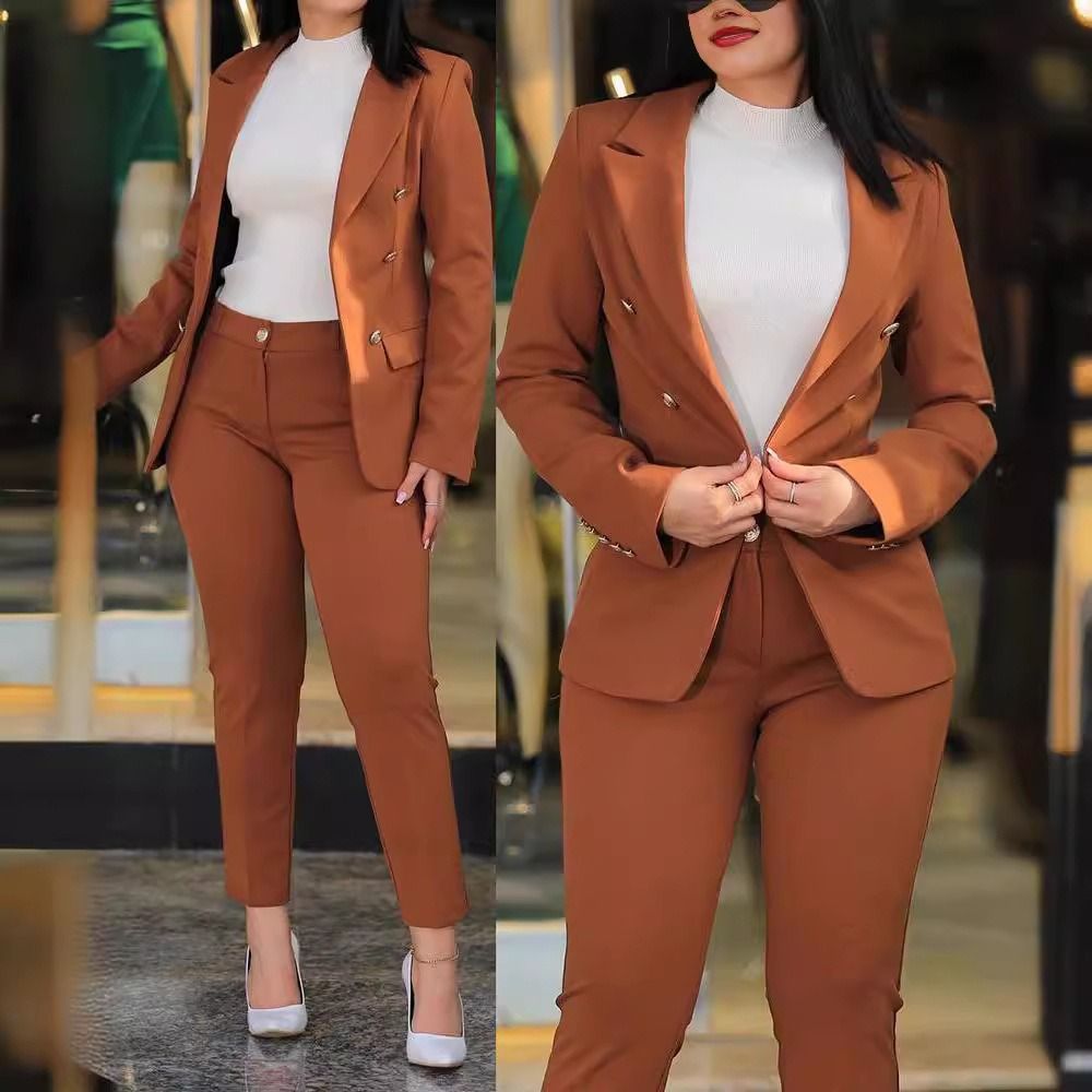 2024 Africa new women new fashion casual professional women's suit set temperament elegant conventional sleeve women's suit set