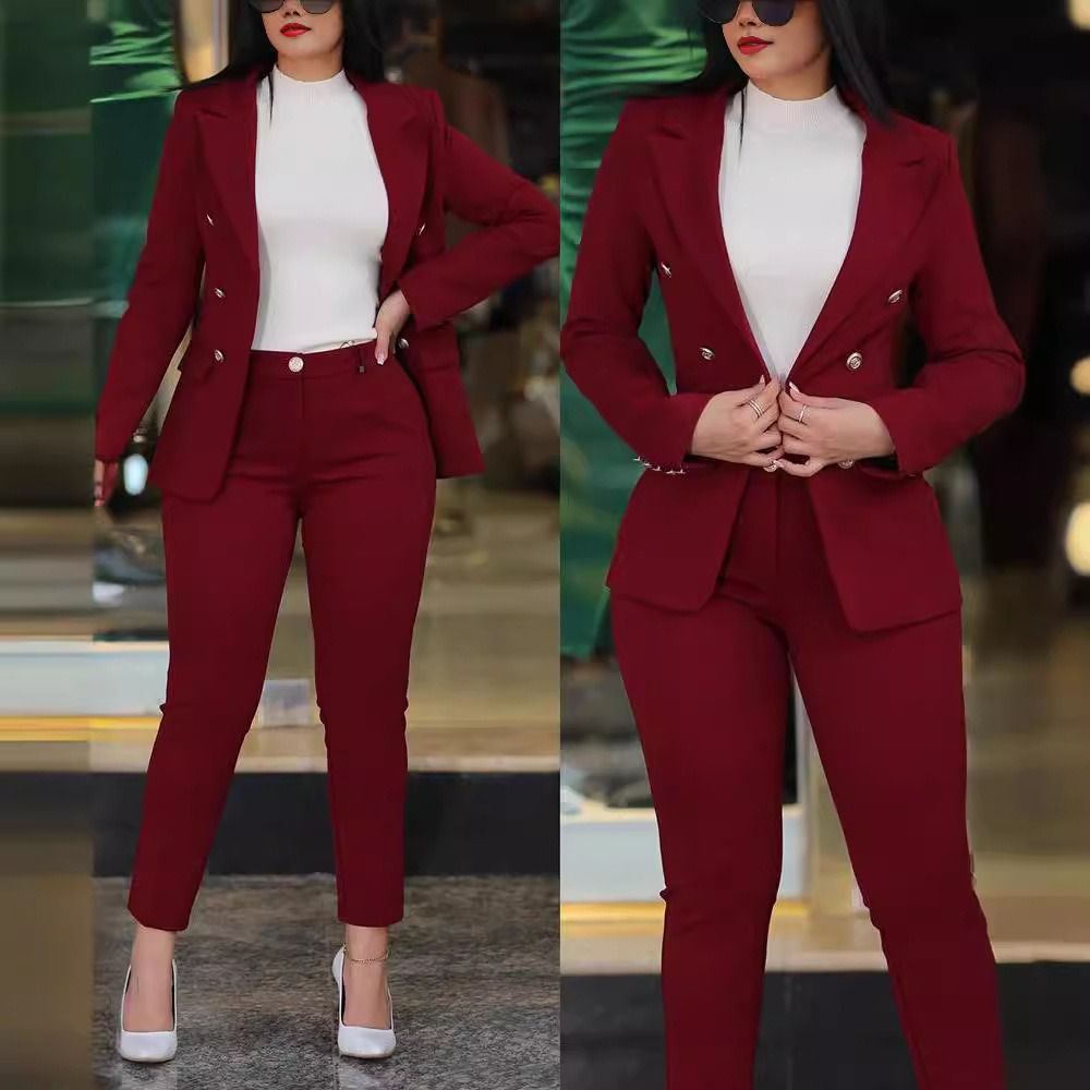 2024 Africa new women new fashion casual professional women's suit set temperament elegant conventional sleeve women's suit set