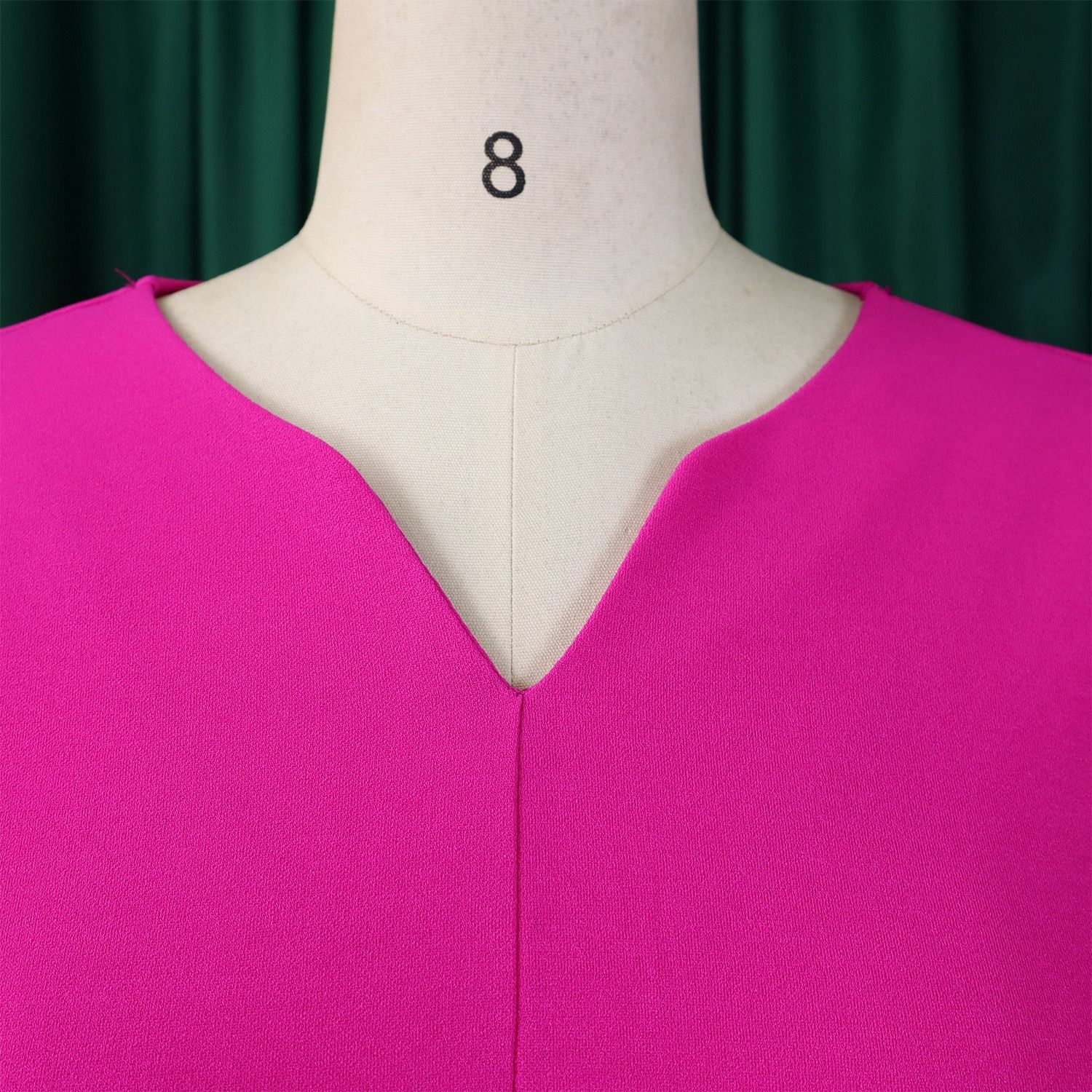 2025 Africa Europe America D529 Women's Autumn New Fashion Temperament Elegant Solid Color Pleated Plus-size Dress Solid Color Pattern Creasing Process Temperament Elegant Style