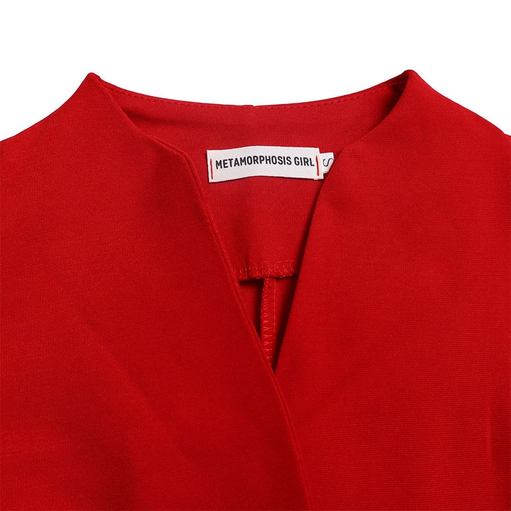 Spring and Autumn 2025 Africa Europe America D471 Women's New Fashion V-neck Draw Rope Fold Skirt Elegant Large-size Dress Pleating Craft Long Sleeve Umbrella Skirt Elegant Style,