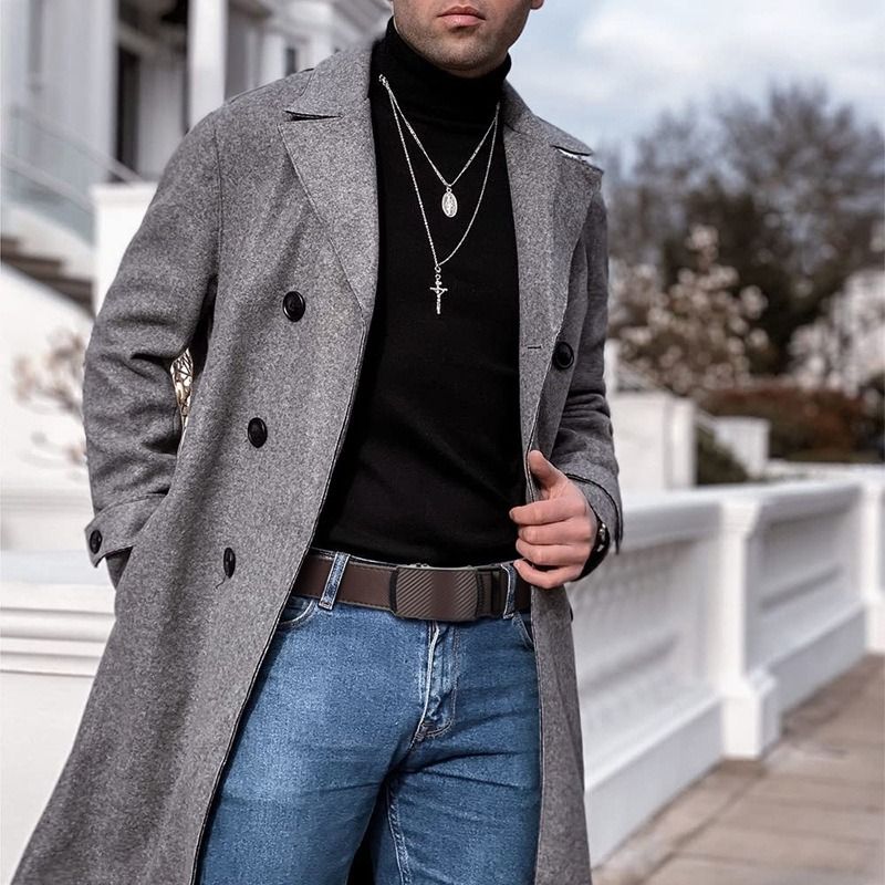20025 New Style Men's Zinc Alloy Automatic Buckle Casual Business Belt Africa, Europe and America Two-layer Cowhide Belt Electroplating Process Popular Mesh Elements Business Elegant Simple Style