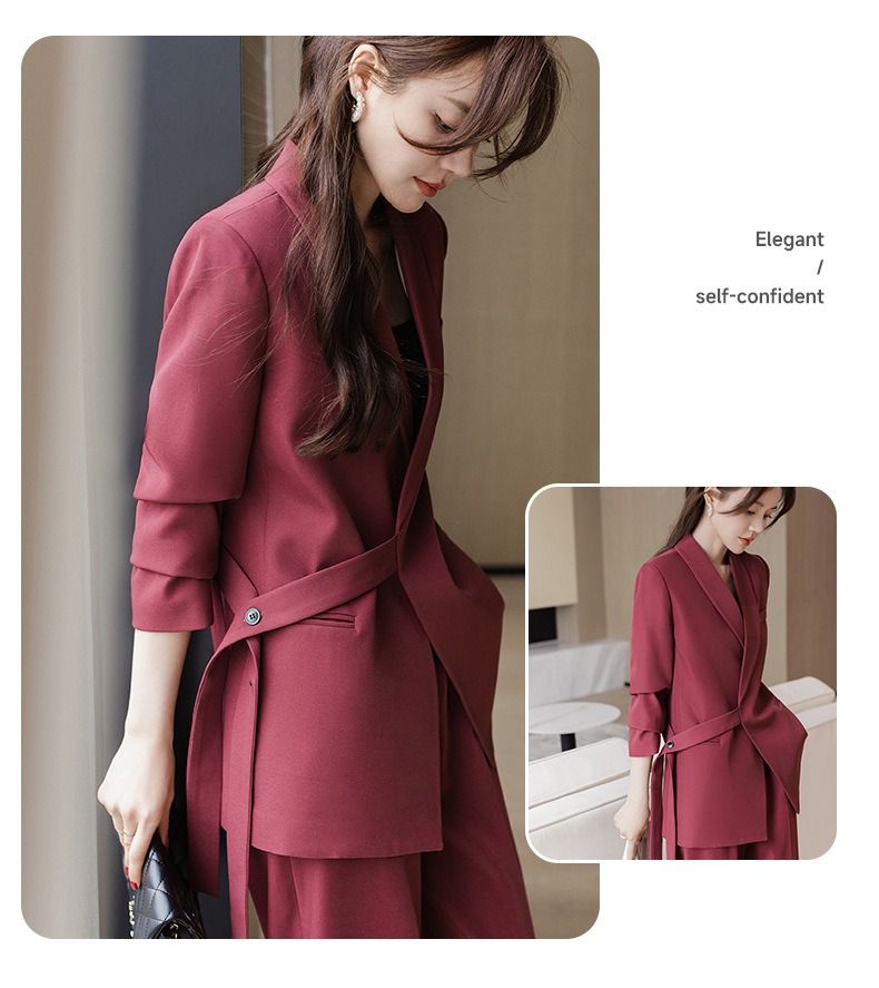 2026 African-European Spring-autumn New Professional Suit Set Women High-end Professional Attire Formal Wear Fashionable Casual Work Clothes comfortable Breathable Long-sleeved Design Simple Elegant