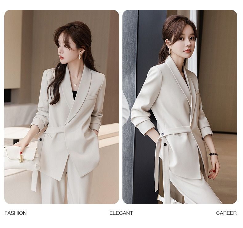 2026 African-European Spring-autumn New Professional Suit Set Women High-end Professional Attire Formal Wear Fashionable Casual Work Clothes comfortable Breathable Long-sleeved Design Simple Elegant