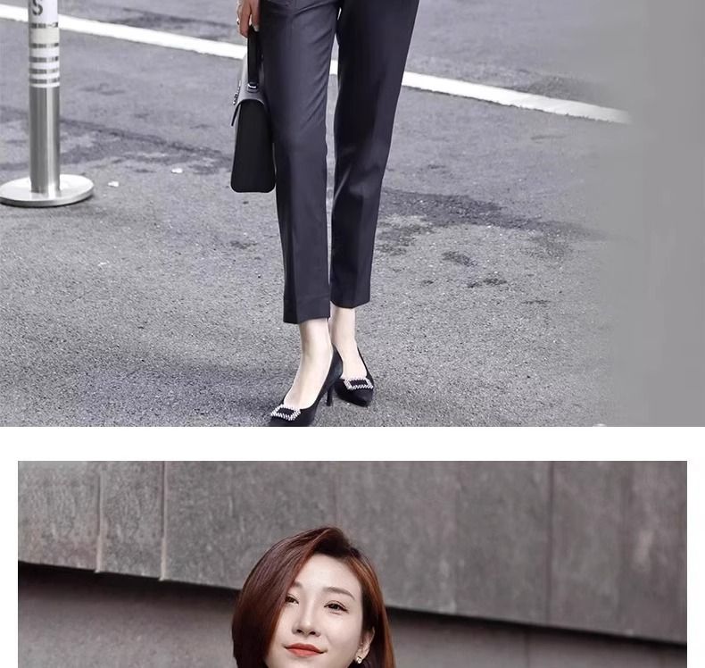 2025 African European Navy Blue Suit Jacket Three-piece Set Lecturer Host Professional Commuting Business Interview Outfit Women's Suit Set Good Texture Comfortable Casual Gatherings Elegant Style