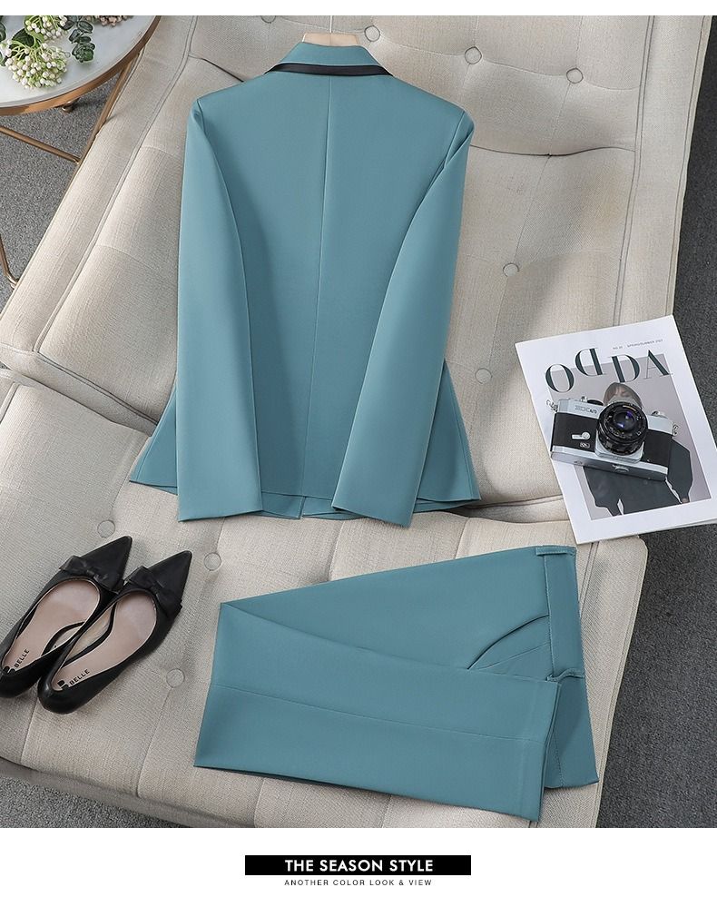 2025 African European Formal Women's Professional Wear Stylish Western Suit Sets Korean Style Slim-fit Elegant Suitable College Students High-end Office Work Wear Intellectual Commuting Elegant