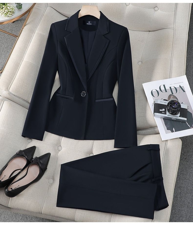 2025 African European Formal Women's Professional Wear Stylish Western Suit Sets Korean Style Slim-fit Elegant Suitable College Students High-end Office Work Wear Intellectual Commuting Elegant
