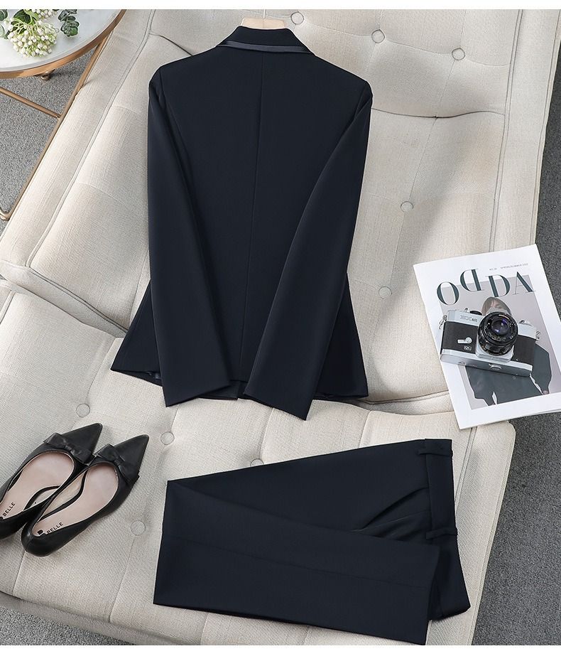 2025 African European Formal Women's Professional Wear Stylish Western Suit Sets Korean Style Slim-fit Elegant Suitable College Students High-end Office Work Wear Intellectual Commuting Elegant