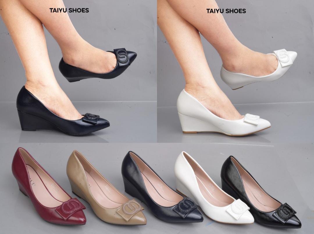 Premium Taiyu Leather Women's Wedge Heel Shoes – 2-Inch Comfortable Wedge, Normal Fit, Elegant and Durable Design for All-Day Wear