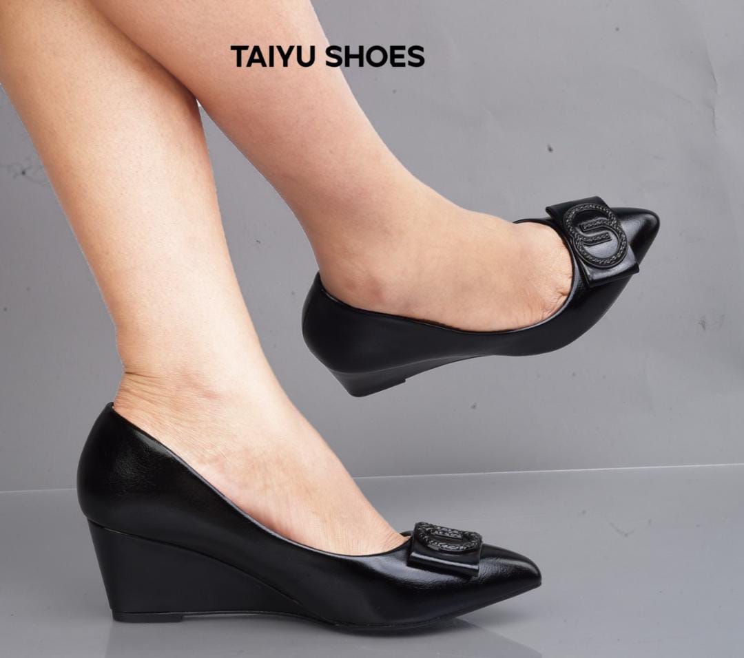 Premium Taiyu Leather Women's Wedge Heel Shoes – 2-Inch Comfortable Wedge, Normal Fit, Elegant and Durable Design for All-Day Wear
