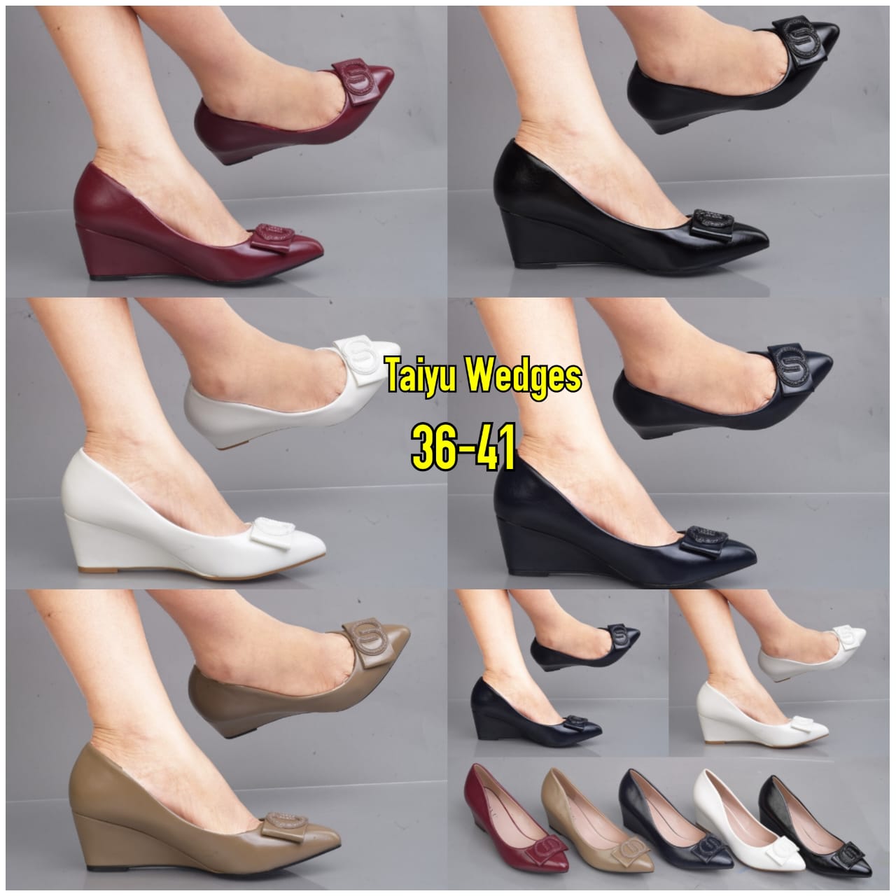 Premium Taiyu Leather Women's Wedge Heel Shoes – 2-Inch Comfortable Wedge, Normal Fit, Elegant and Durable Design for All-Day Wear