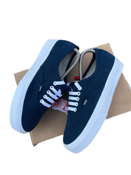 Unisex Corduroy Material Vans-Style Rubber Shoes with Double Sole – Trendy Casual Sneakers, Durable Non-Slip Sole, Comfortable Everyday Wear for Men & Women