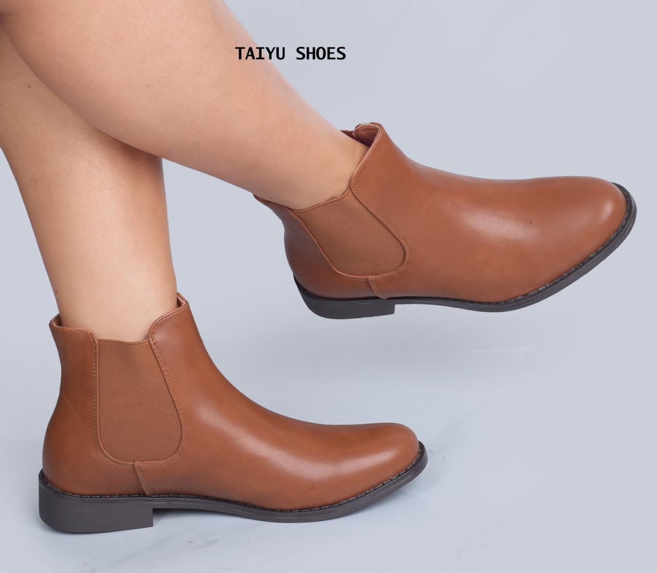 Women’s Black Ankle Booties – Elegant Leather-Look Low Heel Boots with Side Zip Closure, Round Toe Comfortable Casual & Formal Fashion Shoes