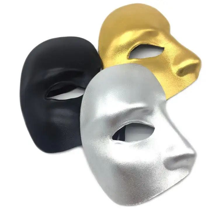 Masquerade Cosplay Masks Fashion Creative Phantom Half Face Mask Carnival Costume Props Halloween Party Anonymous Face.Masquerade Cosplay Masks Fashion Creative Phantom Half Face Mask Carnival Costume